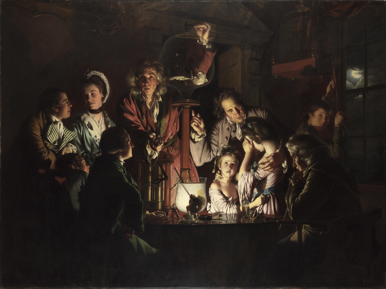 Joseph Wright of Derby | An Experiment on a Bird in the Air Pump (1768) | oil on canvas.