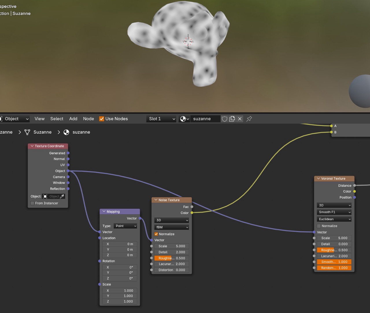 Noise to Voronoi wiring (overview)