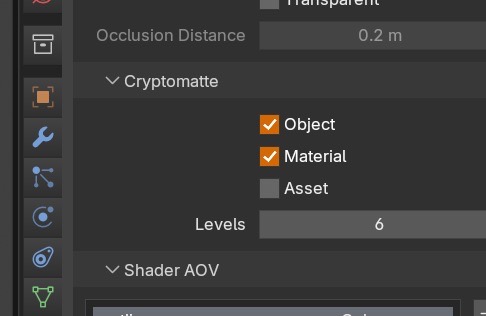 Cryptomatte enabled (Object + Material)