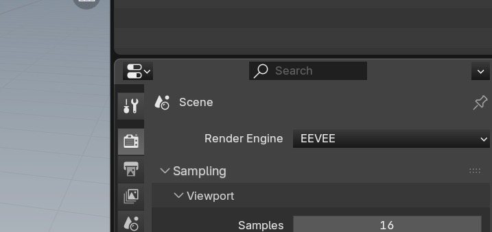 Render settings: EEVEE selected