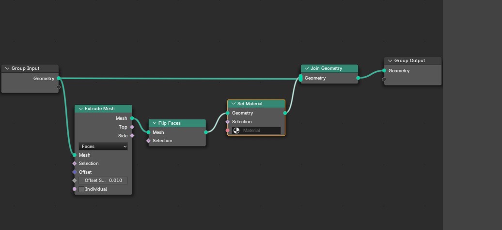 Set Material node added