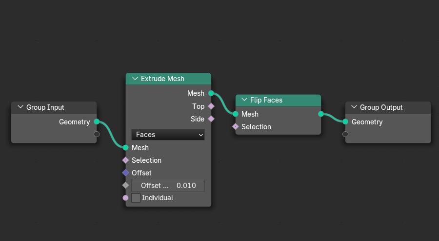 Flip Faces plus Join Geometry nodes added