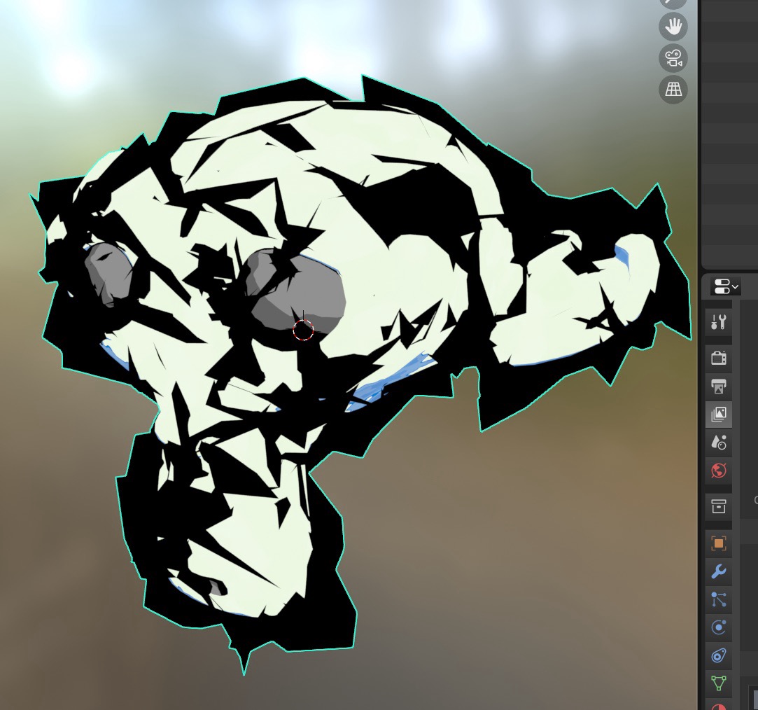 Over-strong displacement result (before tuning)