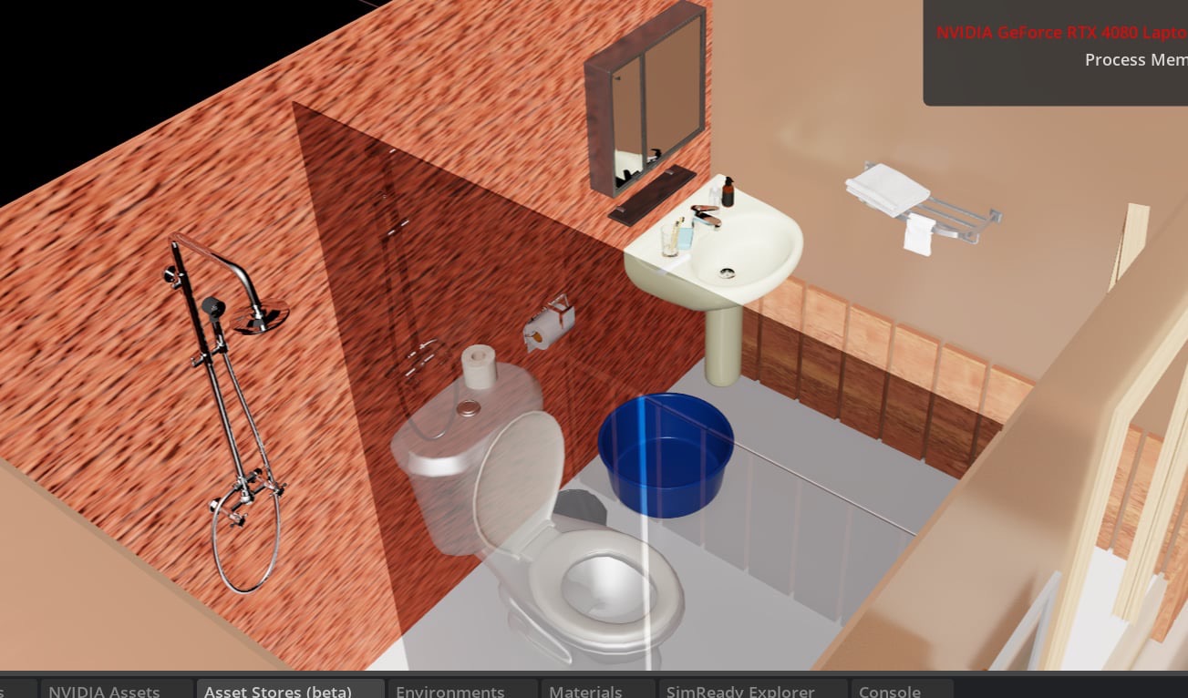 Bathroom: sink, toilet, towel bar, and a bathtub that doubles as a shower.
