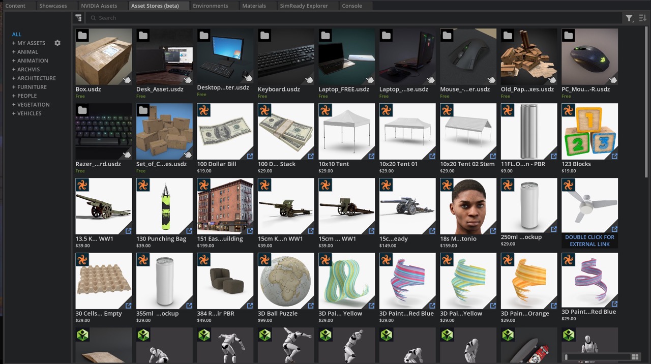 Furniture and assets from Sketchfab
