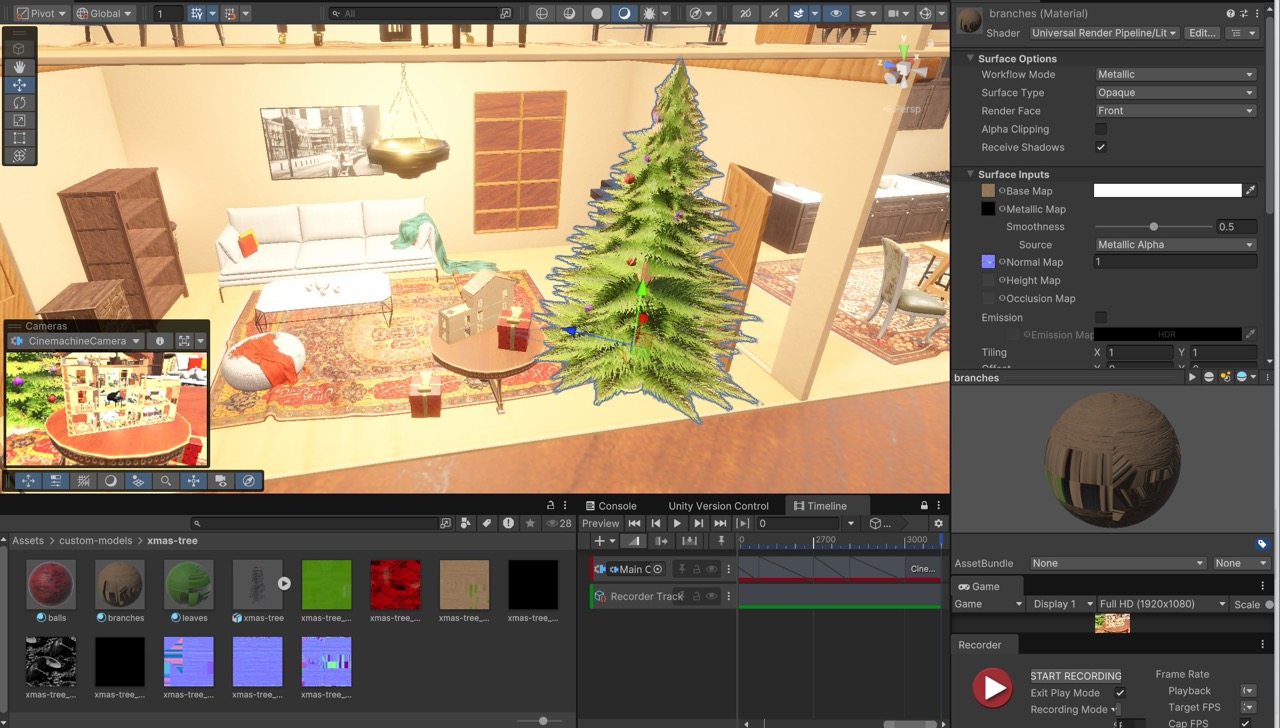 Tree placement and shader adjustments