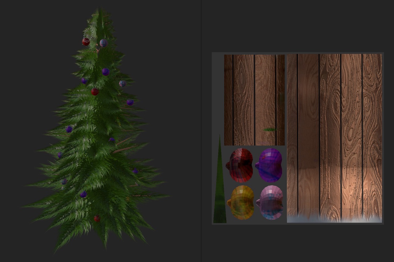 Tree materials and ornaments