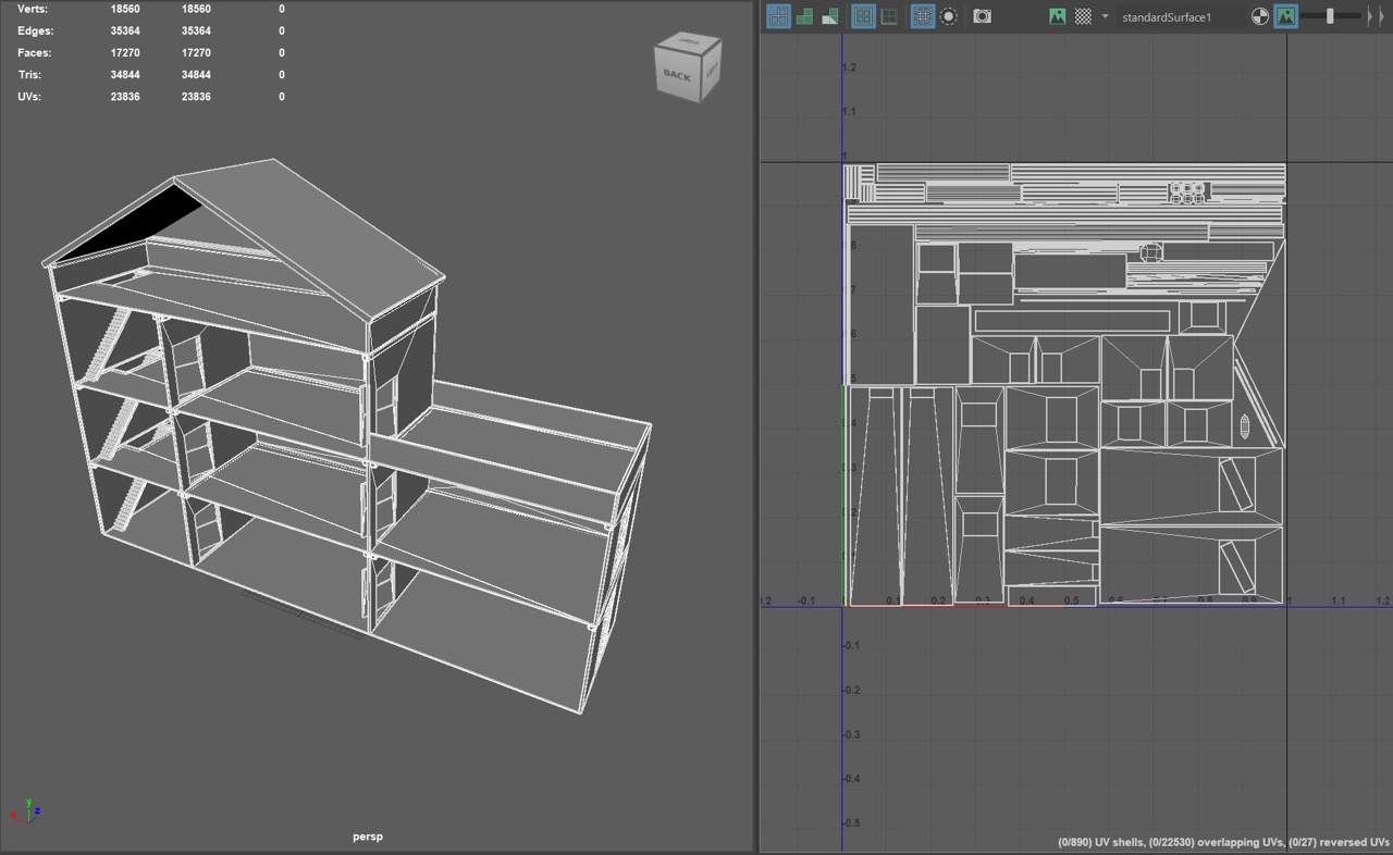 UV layout overview after packing