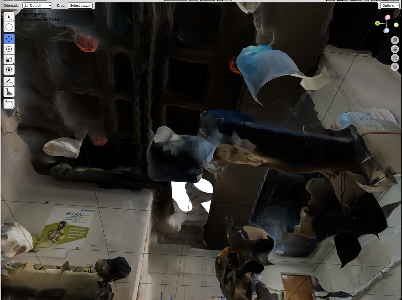 Scan of a portion of ceiling and lights