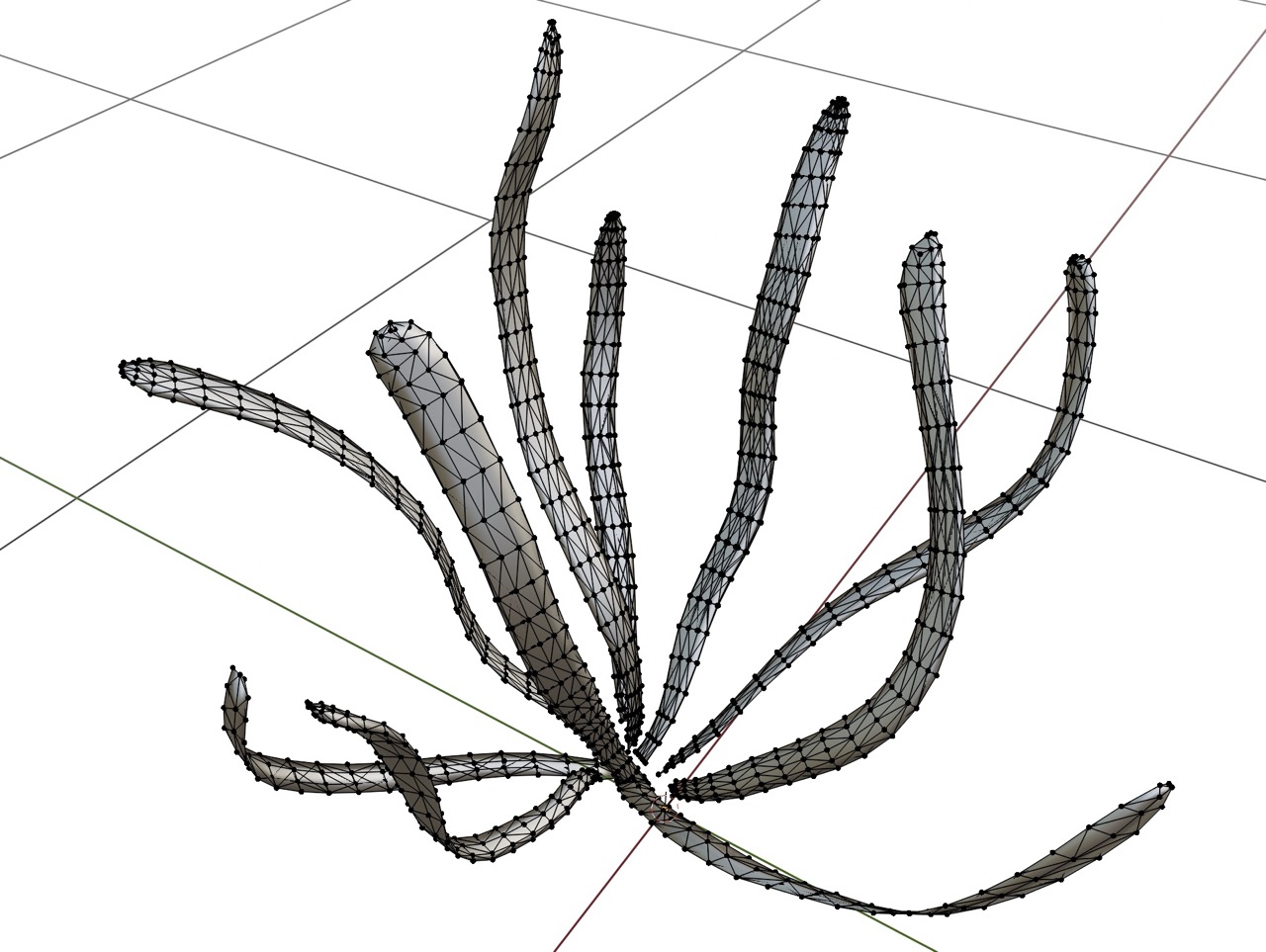 Top view of wireframe